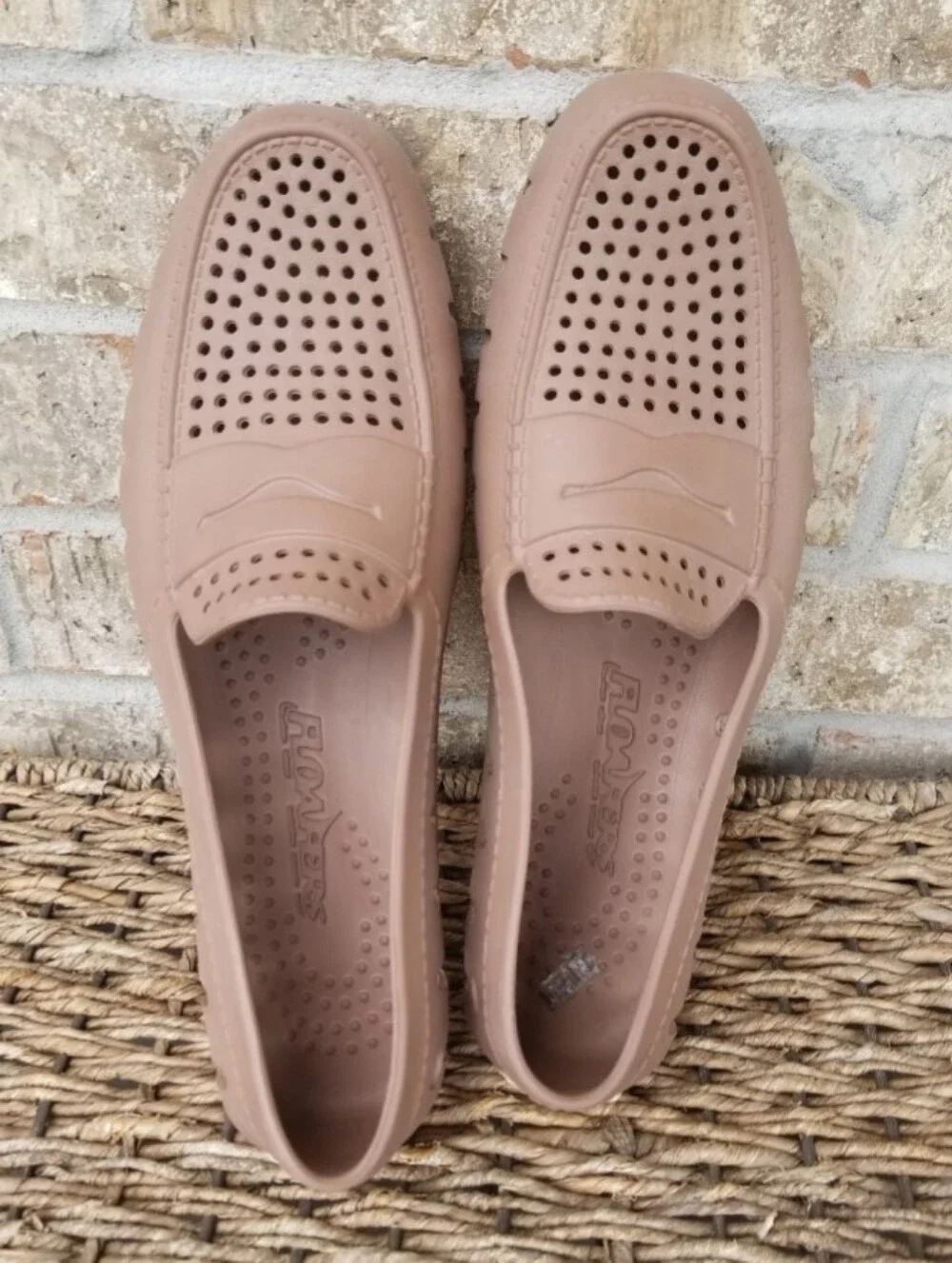 Floaters BROWN Casual Rubber Loafer (Mens 11) SlipOn Waterproof Boat Shoes